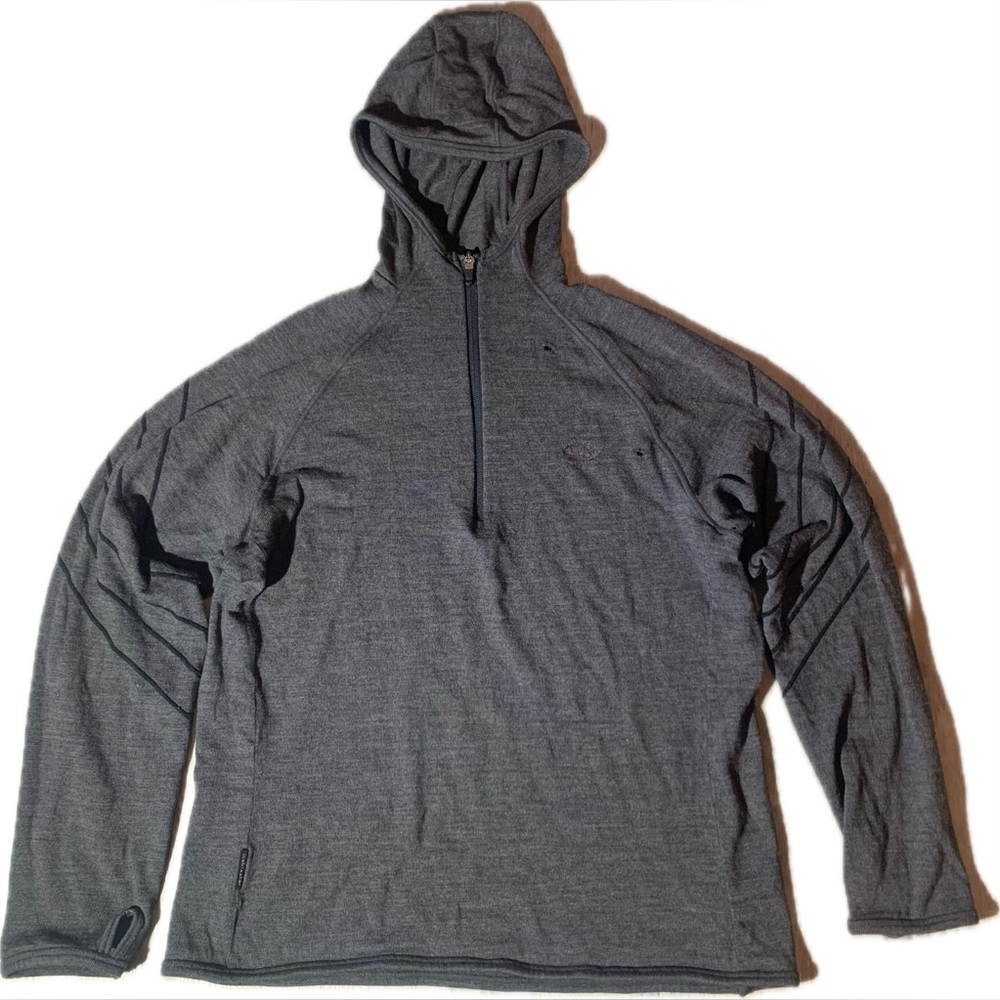 Icebreaker 100% Merino Wool Hooded Pullover